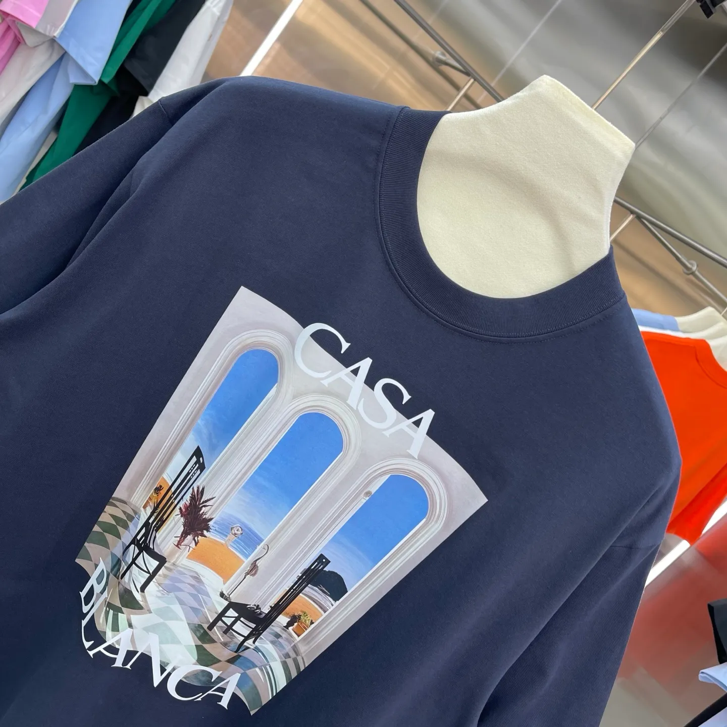 New Arrival Casablanca Classic Series T ～ ， ， 。 ， Classic ， In Stock ！ ：White Black Blue Royal Blue Orange（5 ） Size：S M L XL XXL